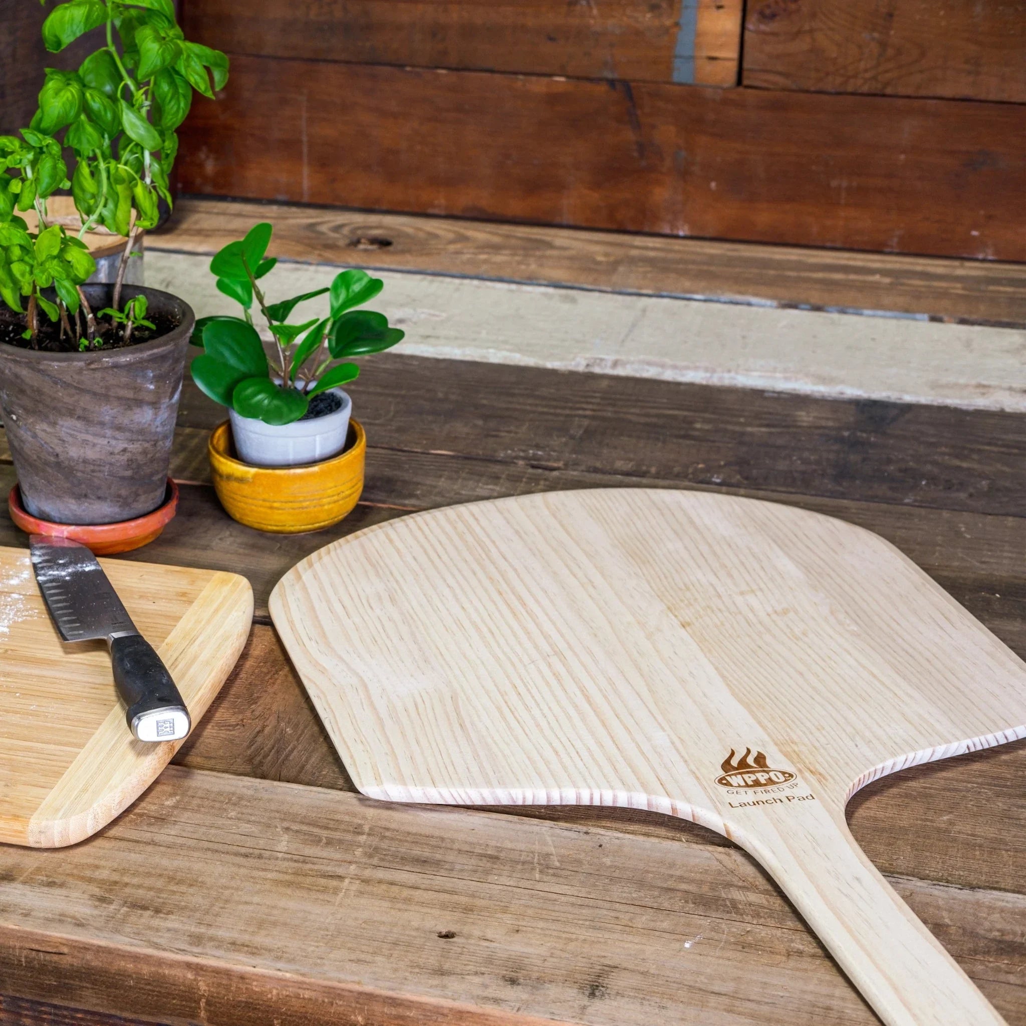 WPPO 16" x 36" Long Handled Wooden Pizza Peel - 2 Pack - Green Vista Living