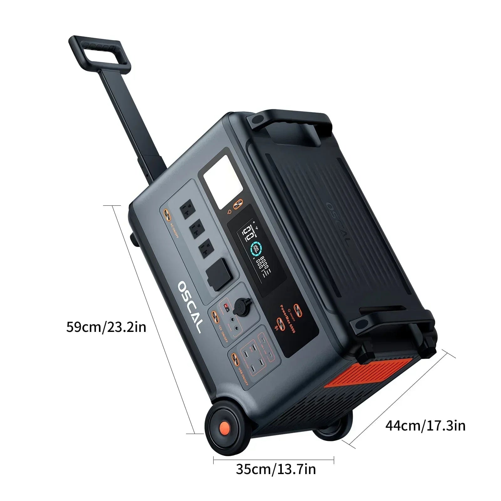 Oscal PowerMax 6000 | 6000W Portable Power Station with 120/240V Dual Voltage - Green Vista Living