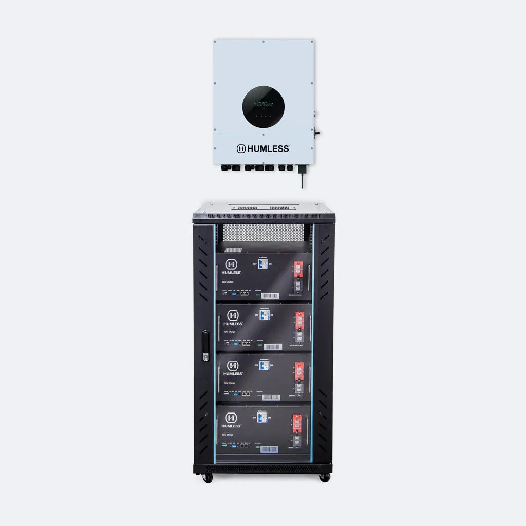 Humless IP65 Rack-mountable Batteries w/ 6kW Universal Inverter - Green Vista Living