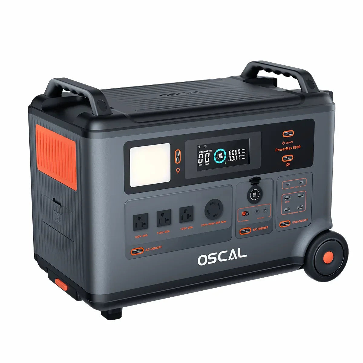Oscal PowerMax 6000 | 6000W Portable Power Station with 120/240V Dual Voltage - Green Vista Living
