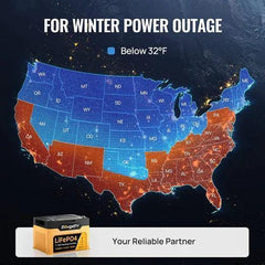 BougeRV 12V 1280Wh/100Ah Self-Heating LiFePO4 Battery - Green Vista Living