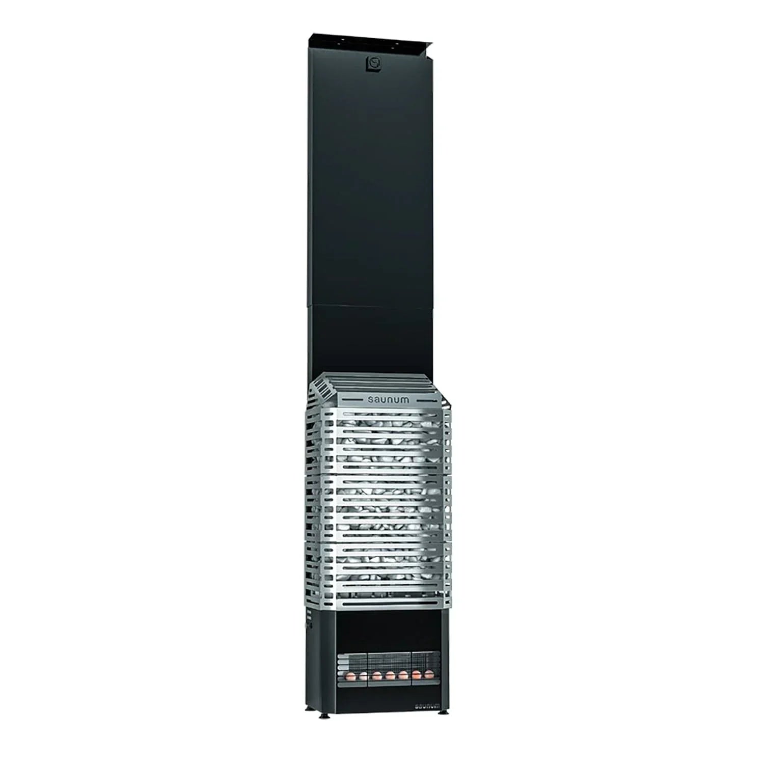 Saunum Air 5 Sauna Heater Air Series, 4.8kW Sauna Heater w/Climate Equalizer, Black - Green Vista Living