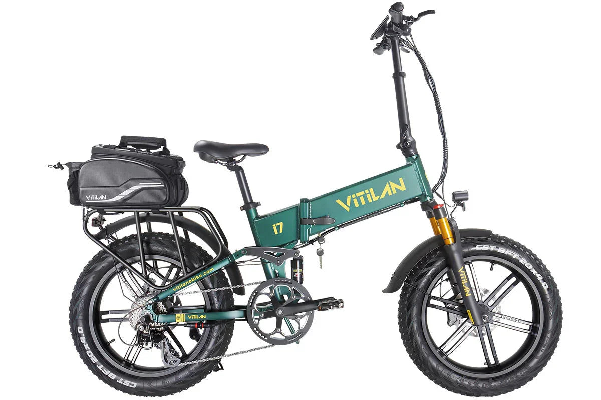 Vitilan I7 Pro Folding Full Suspension Electric Bike - Green Vista Living