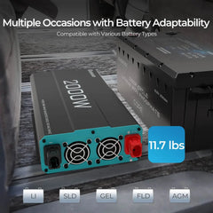 Renogy 2000W 12V Pure Sine Wave Inverter - Green Vista Living