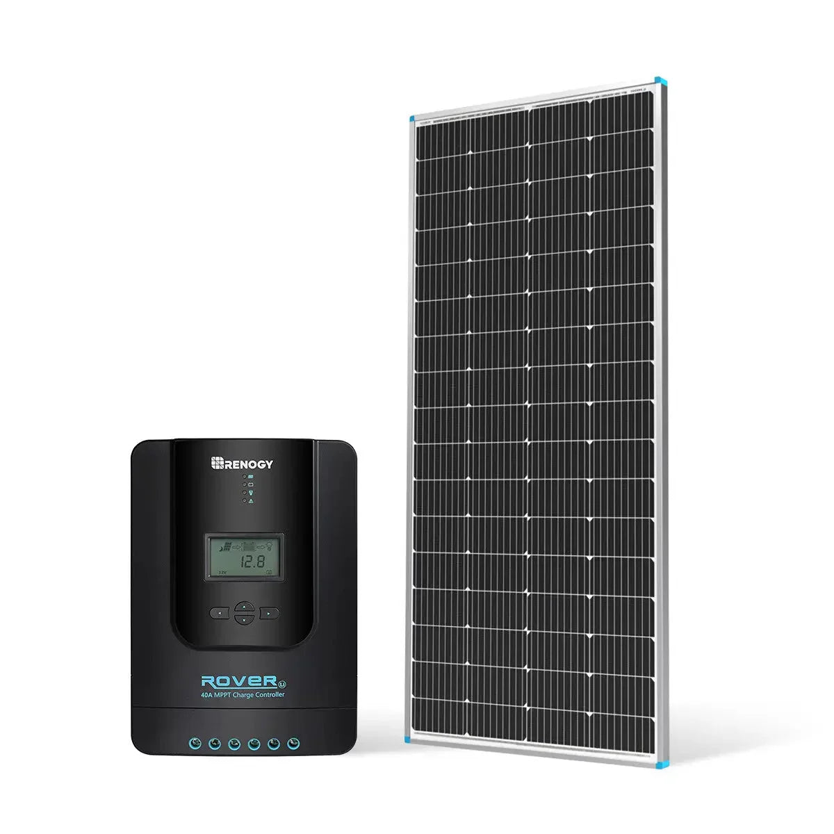 Renogy 200 Watt 12 Volt Monocrystalline Solar Panel with 40 Amp MPPT Charge Controller - Green Vista Living