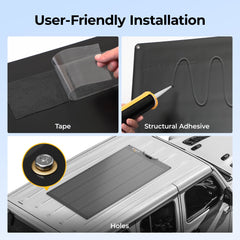 12V/24V 200W Arch Pro N-Type TOPCon Solar Panel With Tape