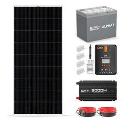 Rich Solar - 200 Watt Complete Solar Kit - Green Vista Living