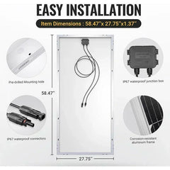 BougeRV 12V 400 Watt Rigid Solar Kit Upgraded Version - Green Vista Living