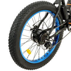 UL Certified-Ecotric Rocket Fat Tire Beach Snow Electric Bike - Blue - Green Vista Living