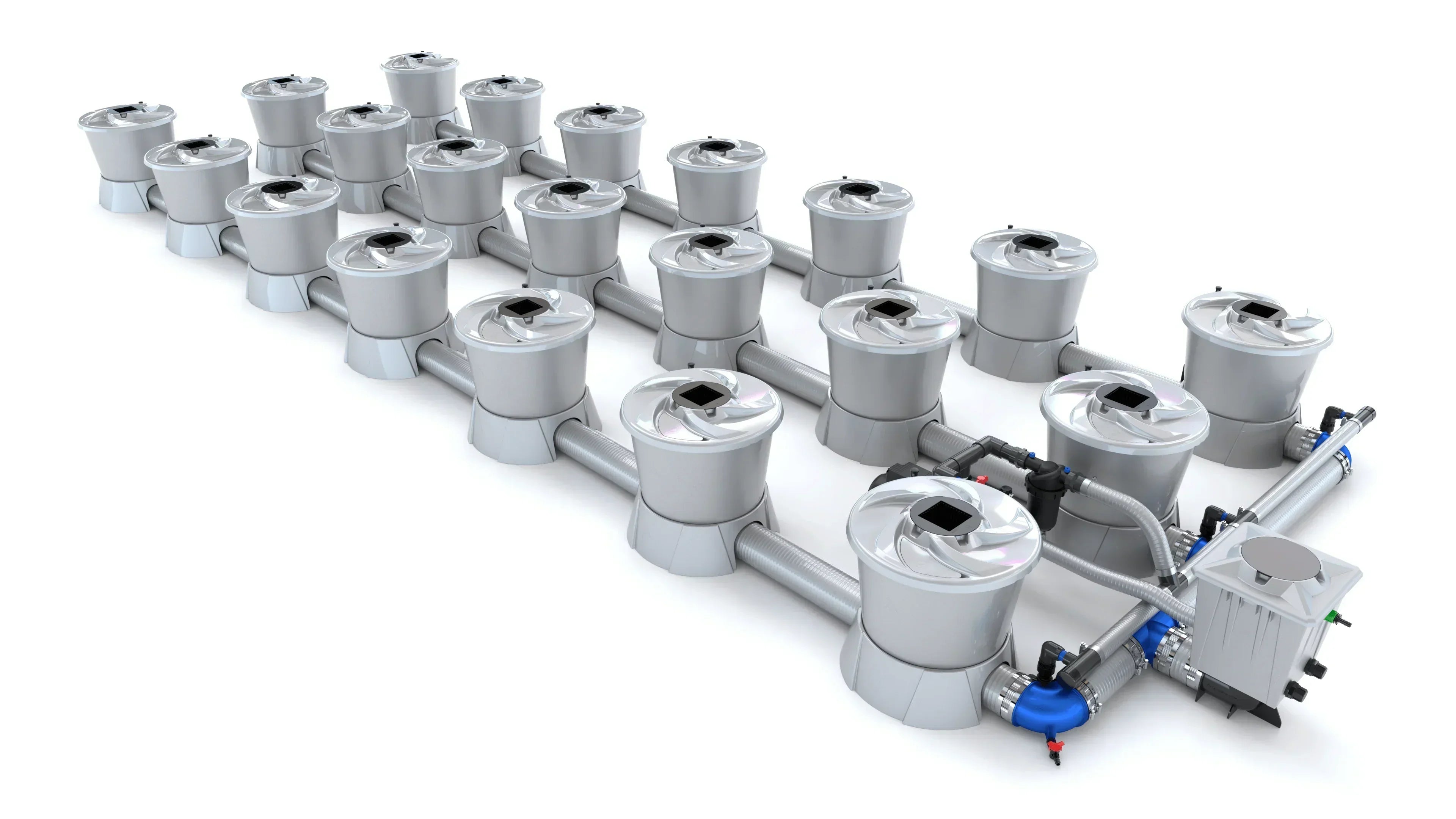 Alien Hydroponics - V-SYSTEM 21 Pot 3 Row Kit - Green Vista Living