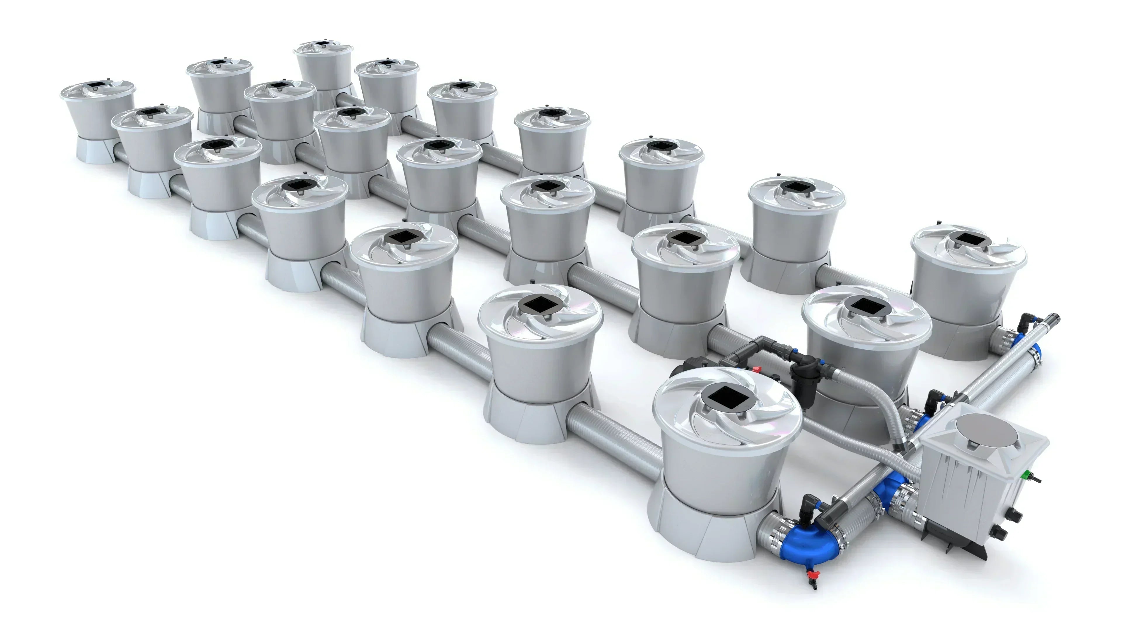 Alien Hydroponics - V-SYSTEM 21 Pot 3 Row Kit - Green Vista Living