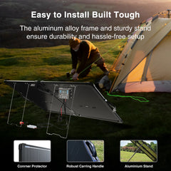 ACOPOWER PLK Portable Solar Panel Kit, Lightweight 20A Charge Controller——200W, 100W - Green Vista Living