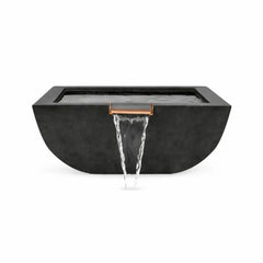 Flame Havens 24" Square Curved GFRC Concrete Water Only Bowl by Flame Havens Serenity Series