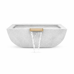 Flame Havens 24" Square Curved GFRC Concrete Water Only Bowl by Flame Havens Serenity Series