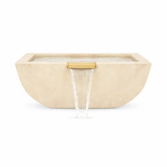 Flame Havens 24" Square Curved GFRC Concrete Water Only Bowl by Flame Havens Serenity Series