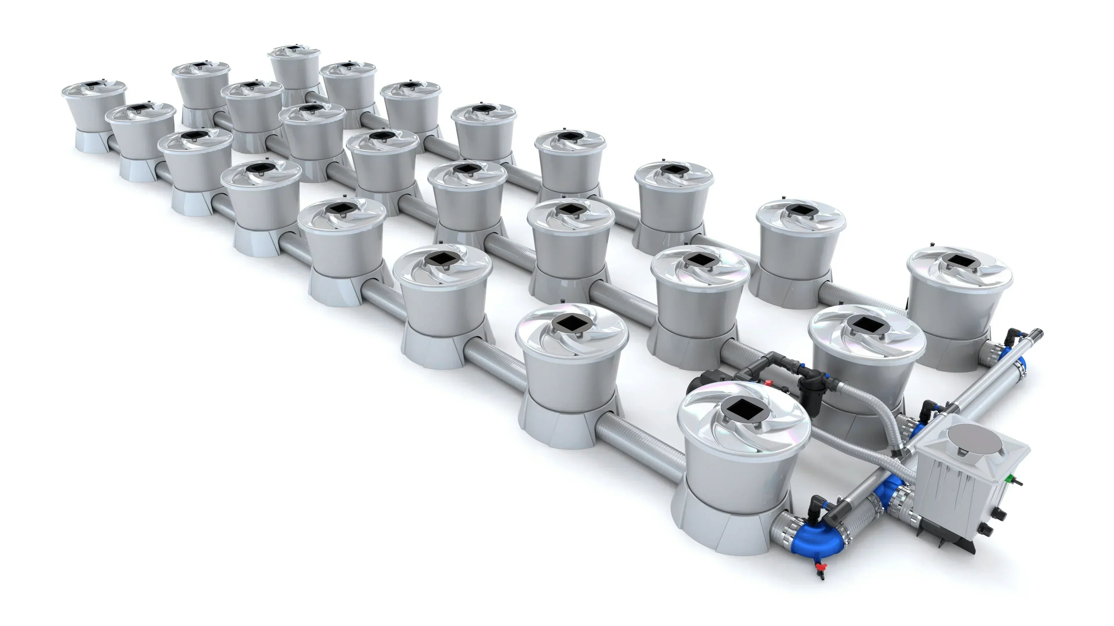 Alien Hydroponics - V-SYSTEM 24 Pot 3 Row Kit - Green Vista Living