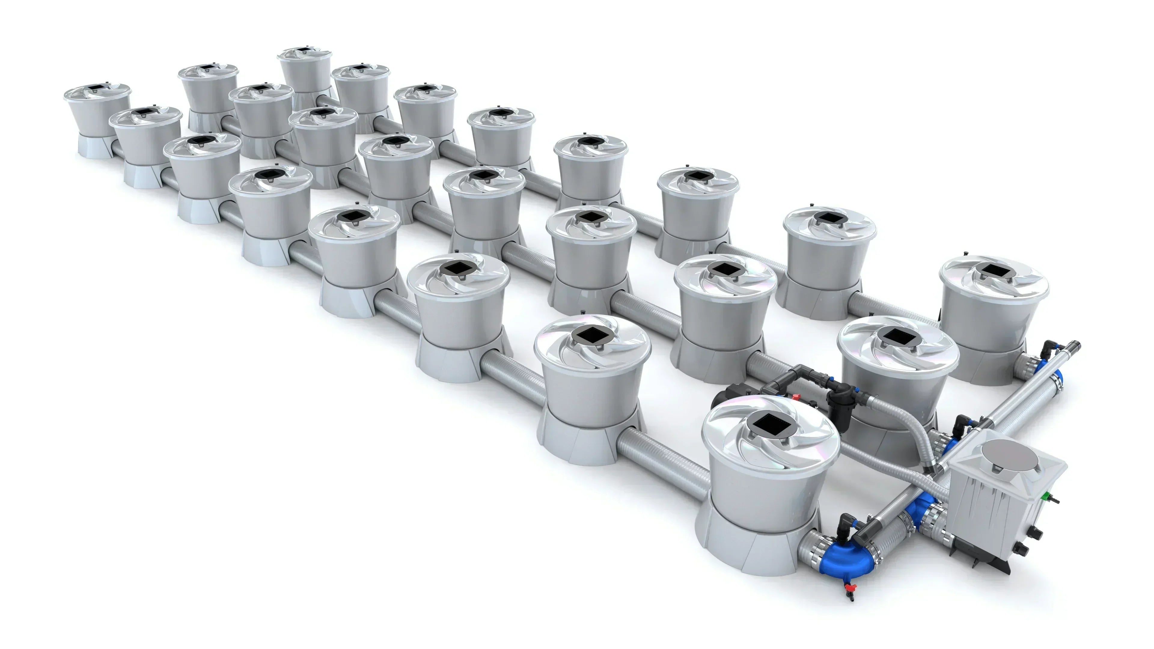Alien Hydroponics - V-SYSTEM 24 Pot 3 Row Kit - Green Vista Living