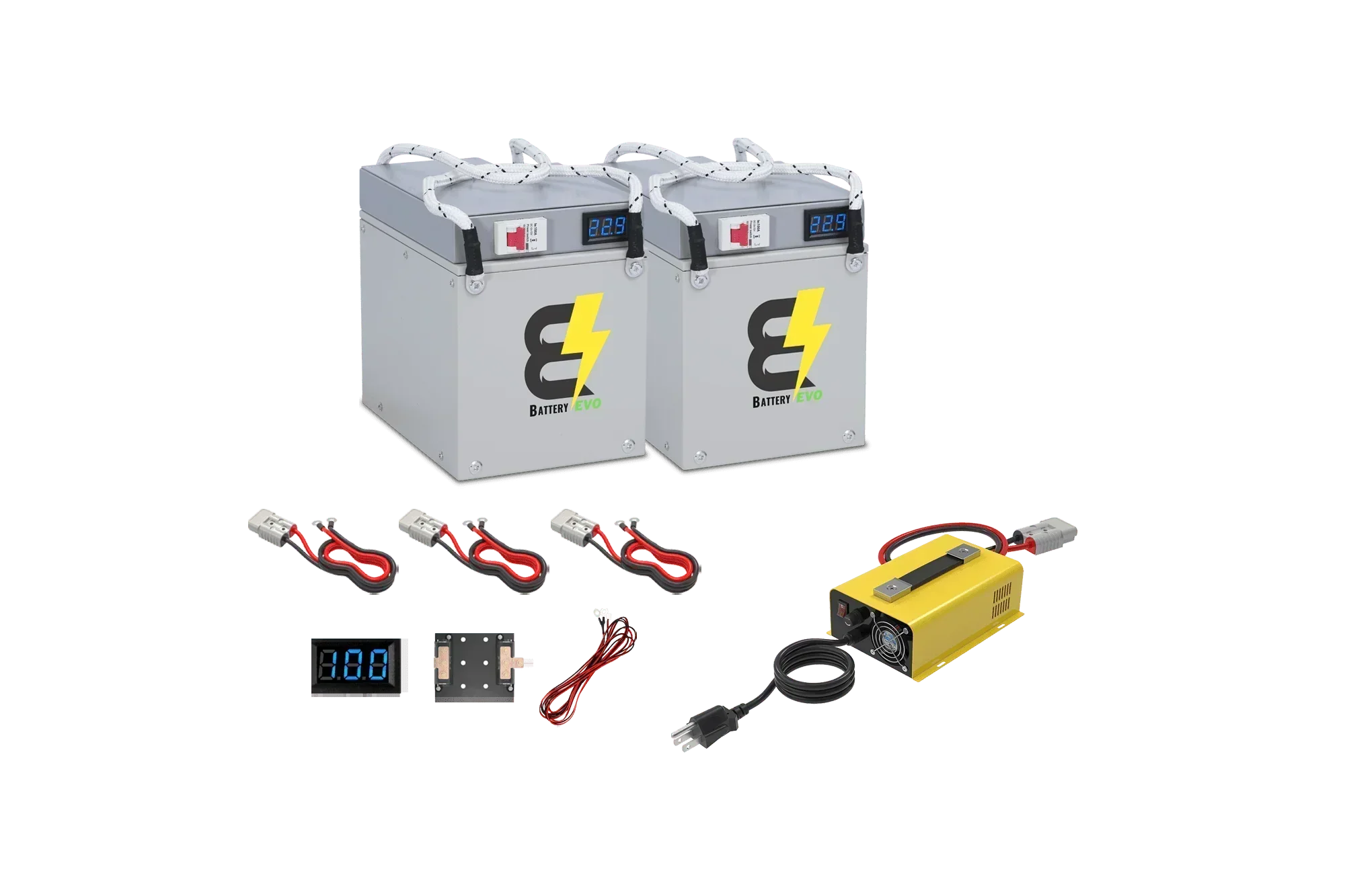 BatteryEVO 24V Eagle 2x Battery Kit (120Ah - 3kWh) - Green Vista Living