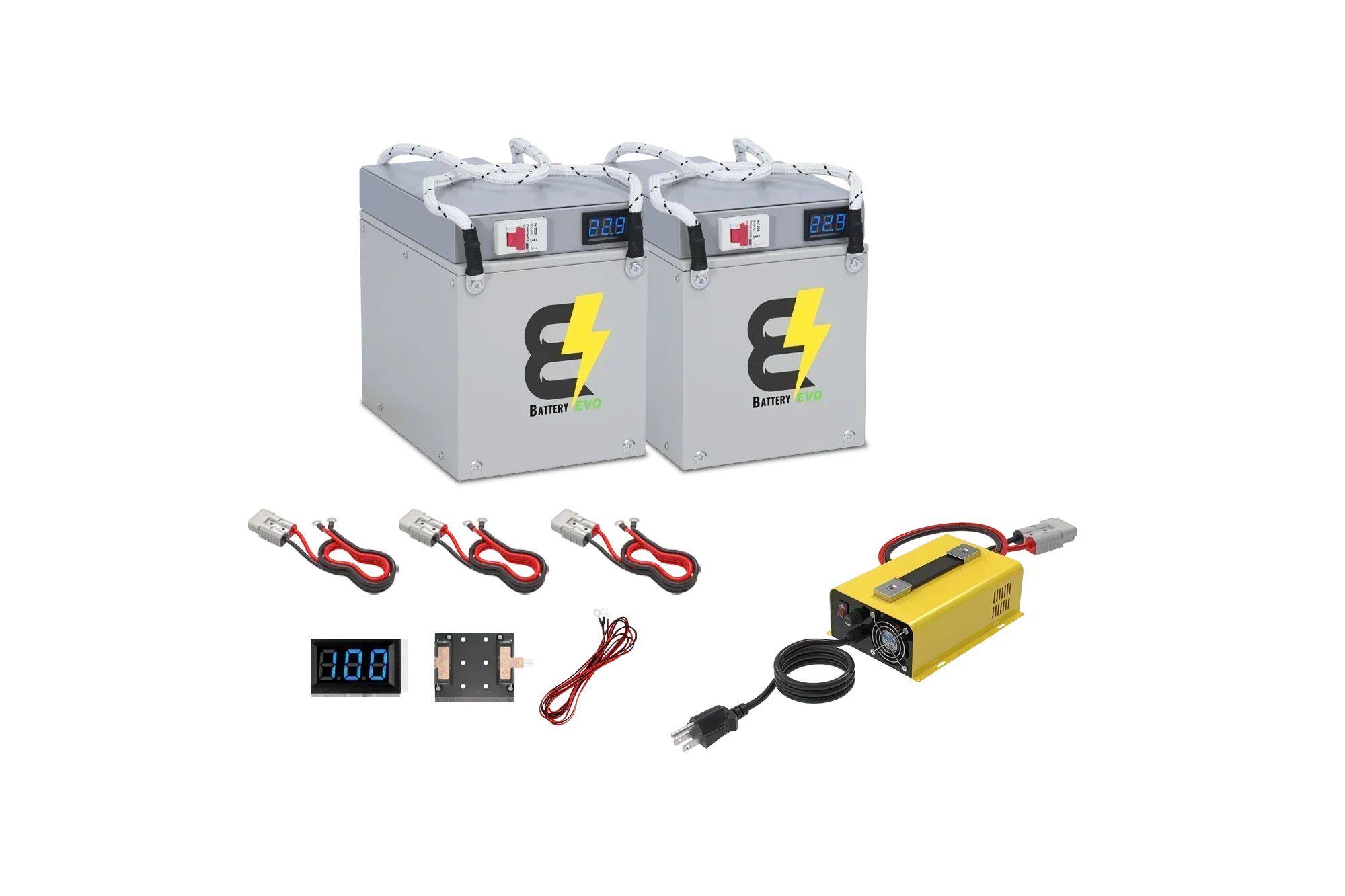 BatteryEVO 24V Eagle 2x Battery Kit (120Ah - 3kWh) - Green Vista Living