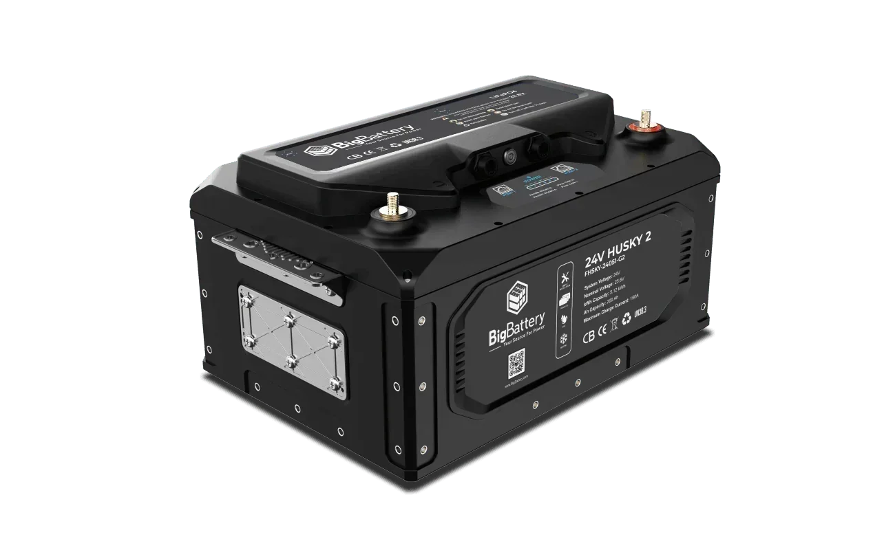 BigBattery 24V HUSKY 2 – LiFePO4 – 200Ah – 5.12kWh Lithium Battery - Green Vista Living