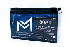 Monster Marine Lithium 24V 80Ah deep cycle marine battery with Bluetooth and LiFePO4 technology