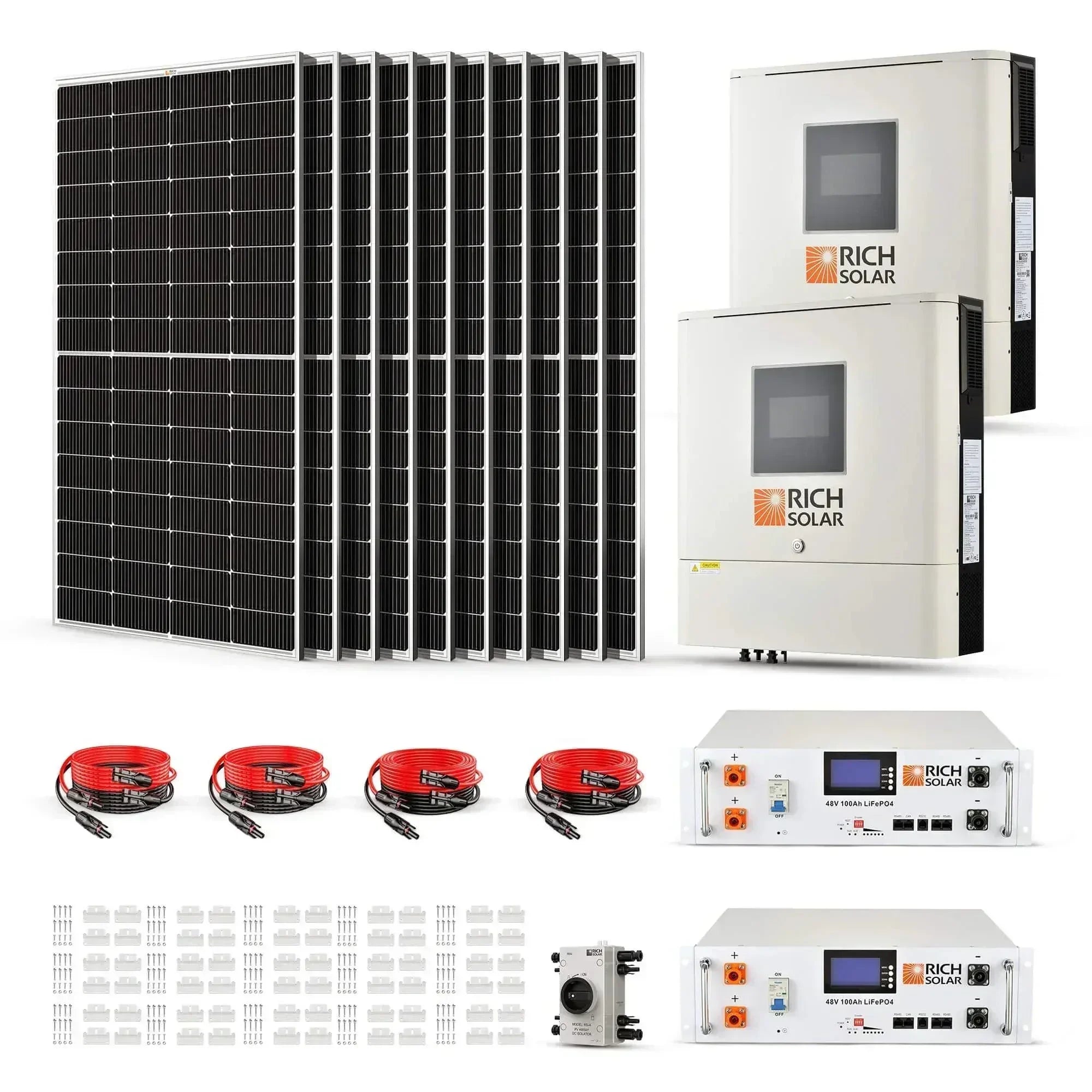 Rich Solar 2500W 48VDC-240VAC Solar Kit - Green Vista Living