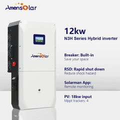 AmenSolar N3H-X12US 12KW Split Phase Hybrid Solar Inverter Amensolar