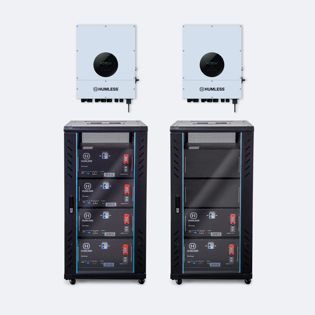 Humless IP65 Rack-mountable Batteries w/ 6kW Universal Inverter - Green Vista Living