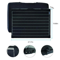 ACOPower 100w 12v Portable Solar Panel kit, Foldable Mono Suitcase, proteusX Waterproof 20A Charge Controller - Green Vista Living