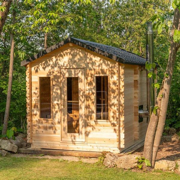 Dundalk Leisurecraft Canadian Timber Georgian Cabin Sauna with Changeroom | 6 Persons - Green Vista Living