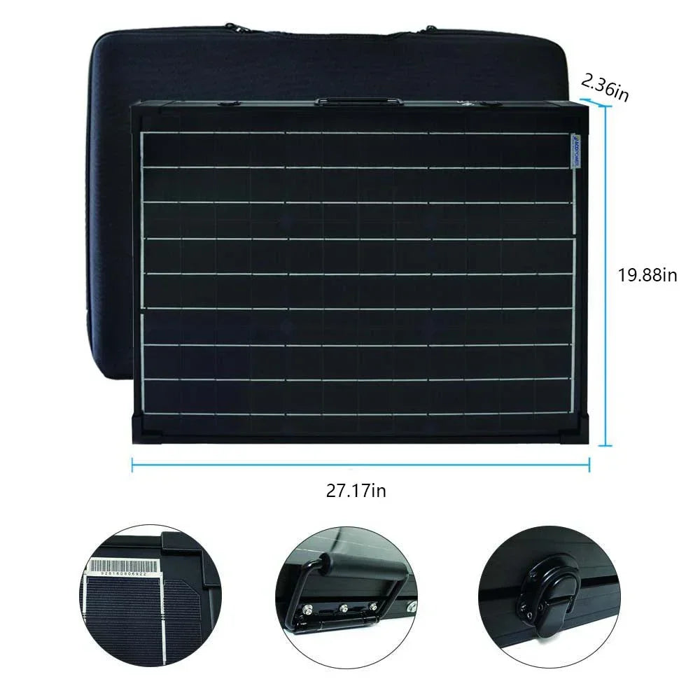 ACOPower PTP 100W Portable Solar Panel Expansion Briefcase - Green Vista Living