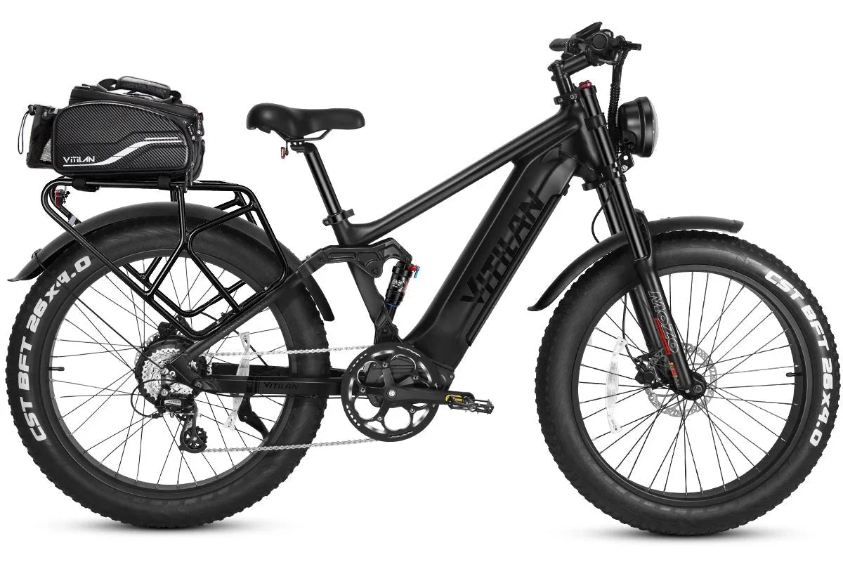Vitilan T7PRO Full Suspension Mountain E-bike - Green Vista Living