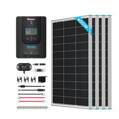 Essential Off-Grid Solar Kit 400W 12V | Optional 2.4kWh LiFePO4 Battery