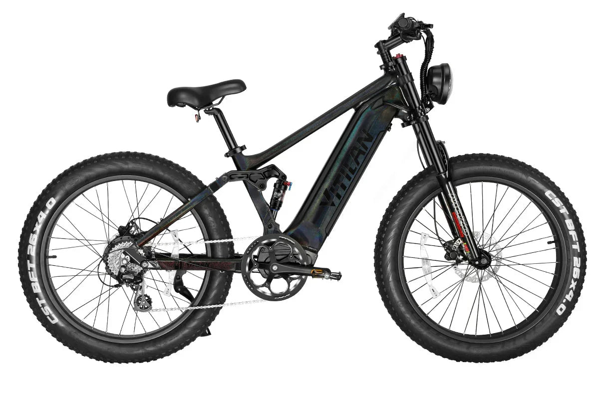 Vitilan T7PRO Full Suspension Mountain E-bike - Green Vista Living