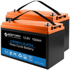 ACOPOWER Lithium Battery Mono Solar Power Complete System with Battery and Inverter for RV Boat 12V Off Grid Kit - Green Vista Living