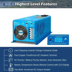 Sungold Power 6000W DC 24V Split Phase Pure Sine Wave Inverter With Charger - Green Vista Living