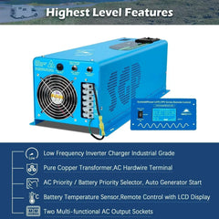 Sungold Power 6000W DC 48V Split Phase Pure Sine Wave Inverter With Charger - Green Vista Living