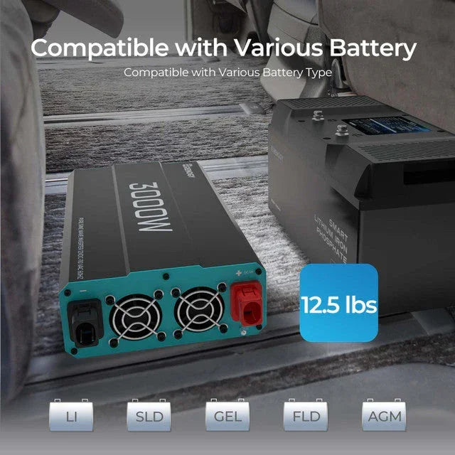 Renogy 3000W 12V Pure Sine Wave Inverter - Green Vista Living