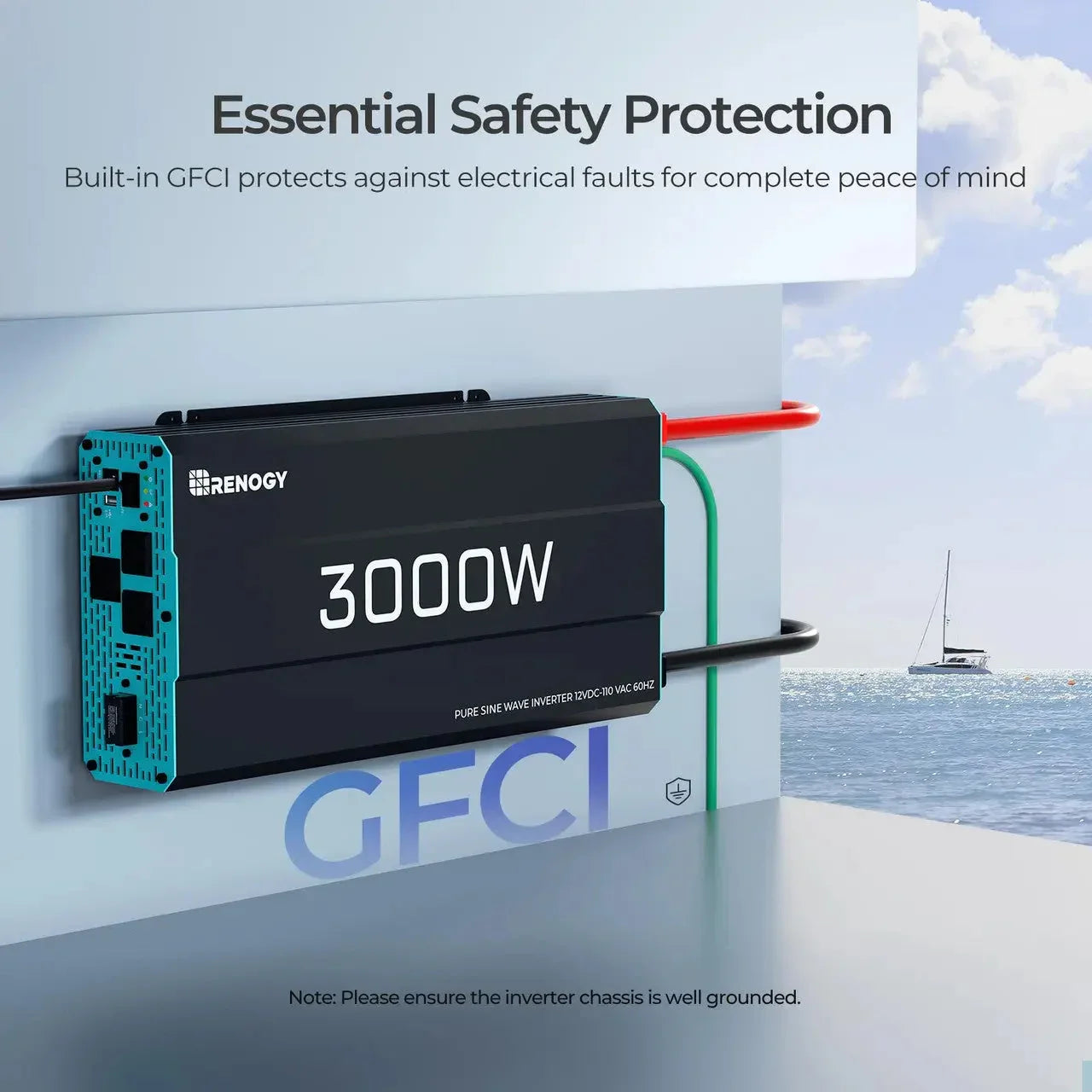 Renogy 700W/1000W/2000W/3000W 12V Pure Sine Wave Inverter - Green Vista Living