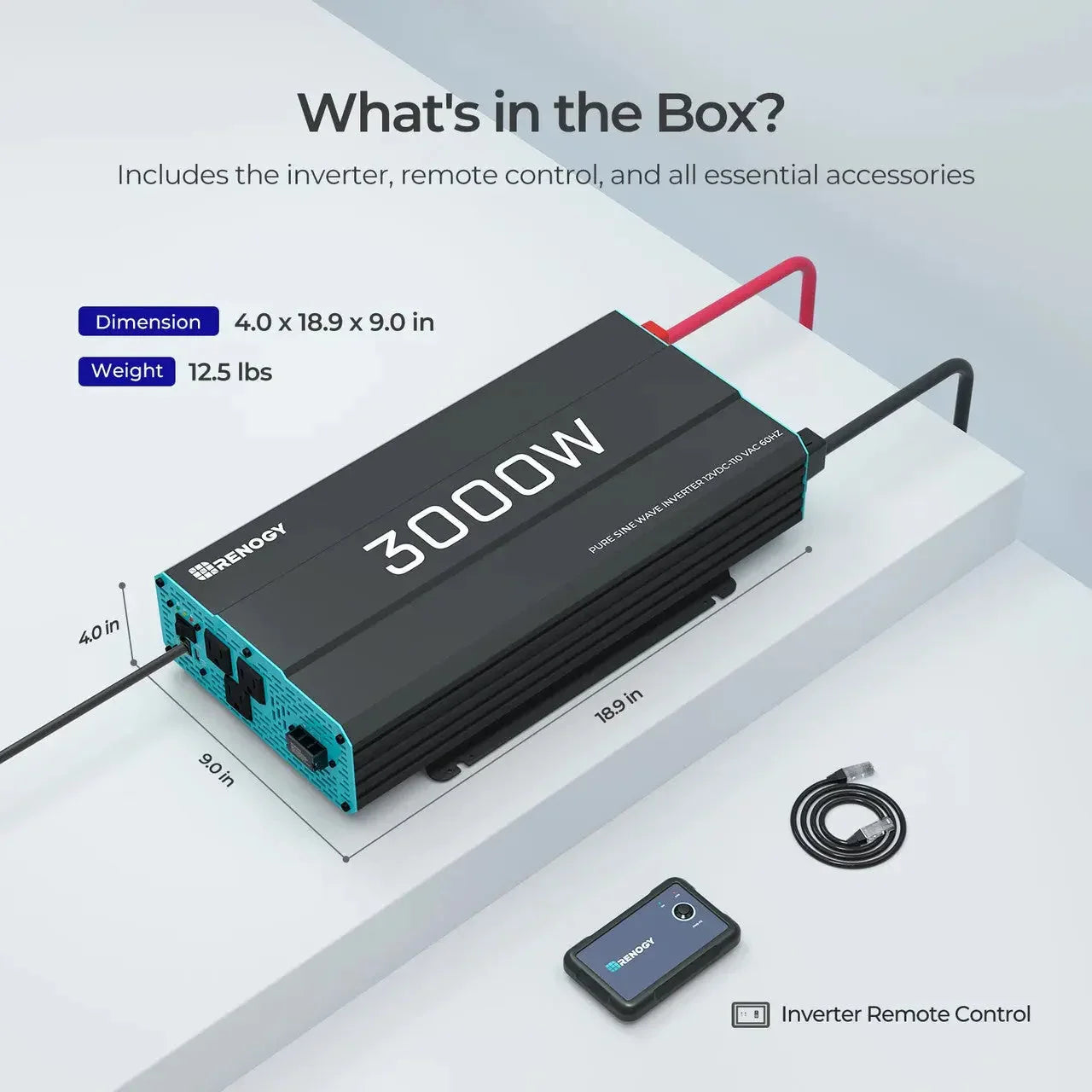 Renogy 700W/1000W/2000W/3000W 12V Pure Sine Wave Inverter - Green Vista Living