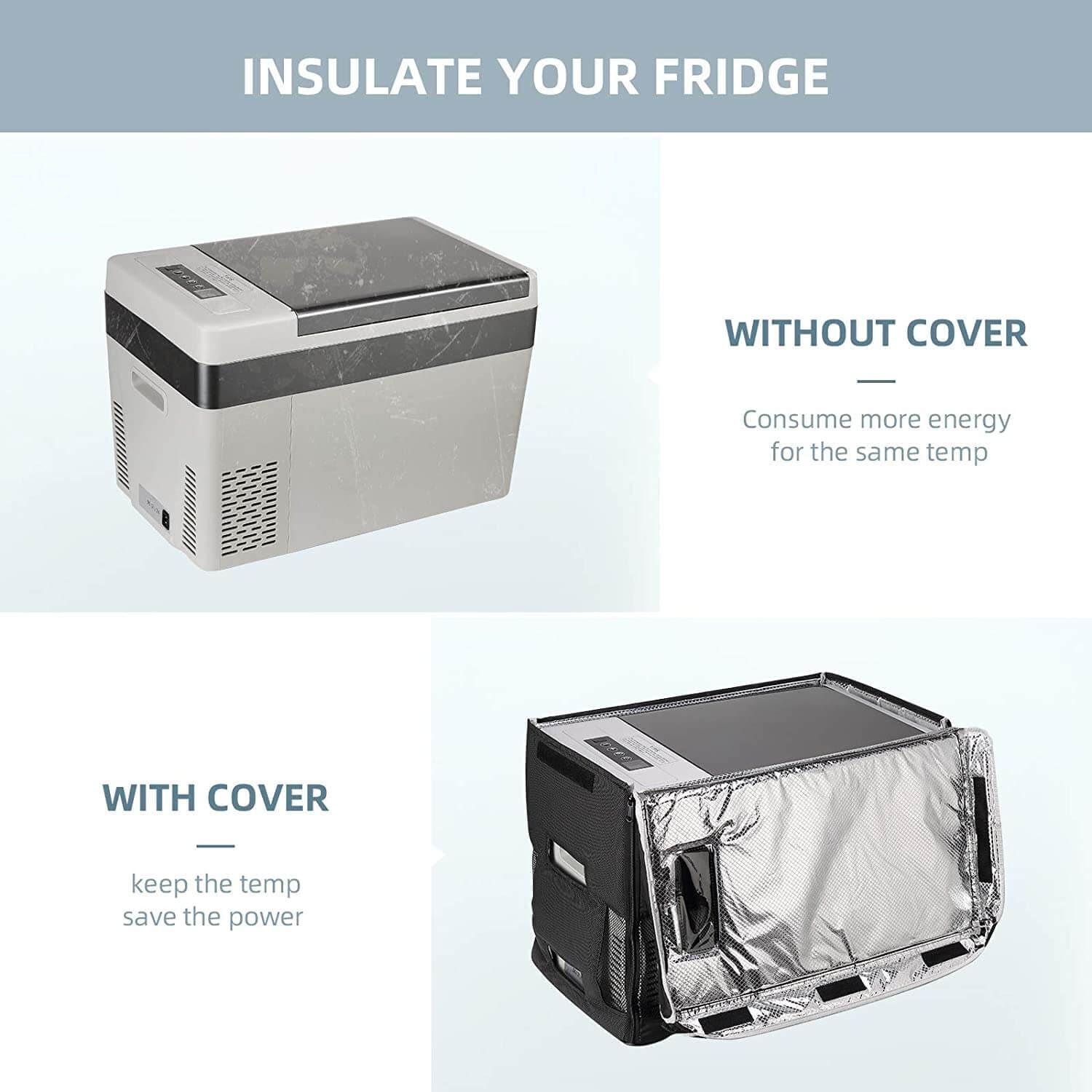 BougeRV 12V 30 Quart (28L) Portable Car Fridge Cover - Green Vista Living