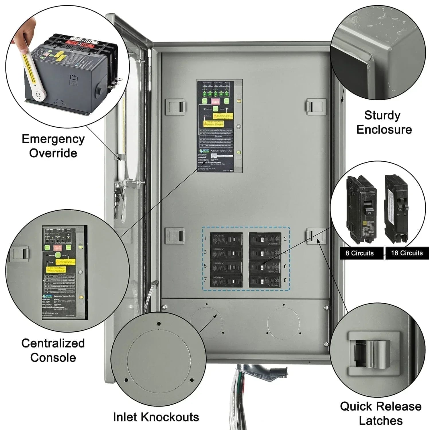 Nature's Generator 30A Automatic Generator Transfer Switch - Green Vista Living