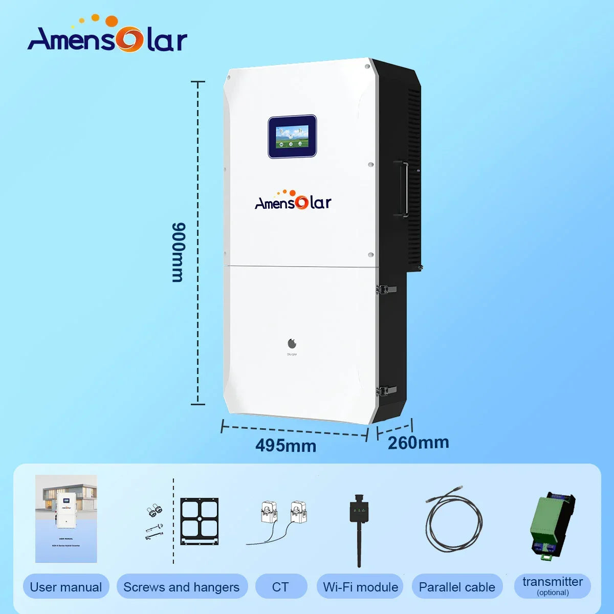 AmenSolar N3H-X12US 12KW Split Phase Hybrid Solar Inverter Amensolar