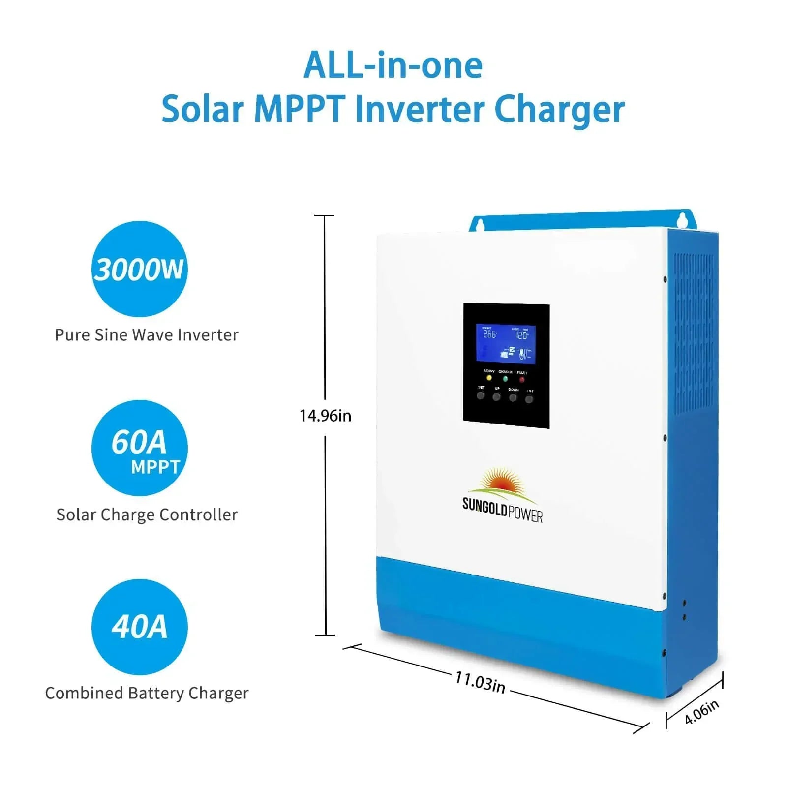 Solar Kit 3000W 24V Inverter 120V output Lithium Battery 800 Watt Solar Panel SGKT-3PRO - Green Vista Living