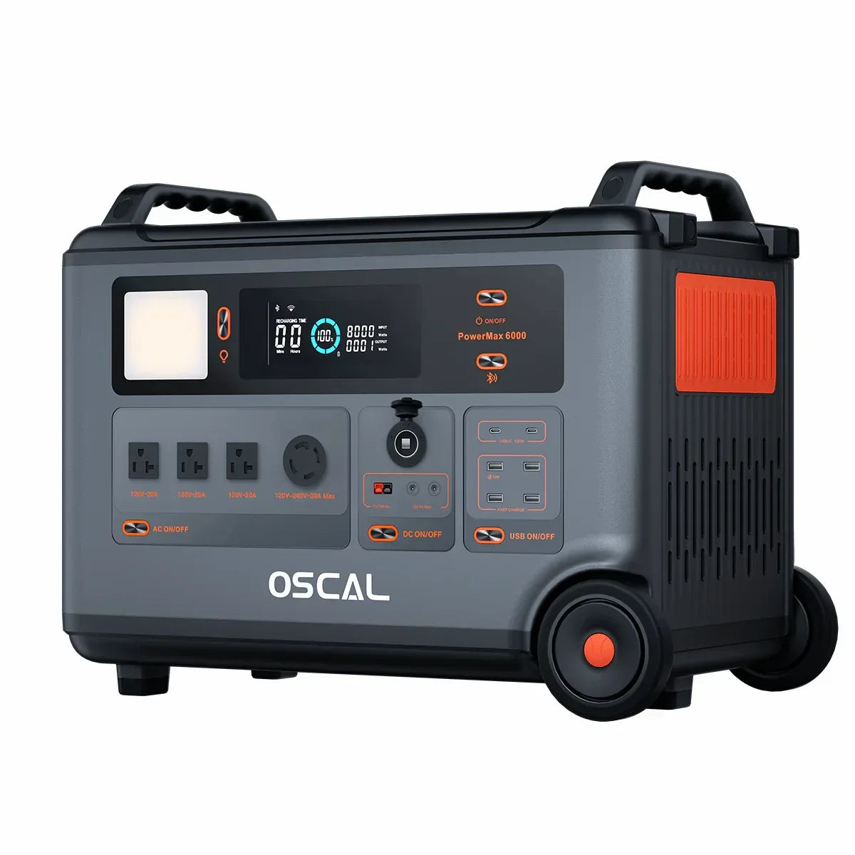 Oscal PowerMax 6000 | 6000W Portable Power Station with 120/240V Dual Voltage - Green Vista Living
