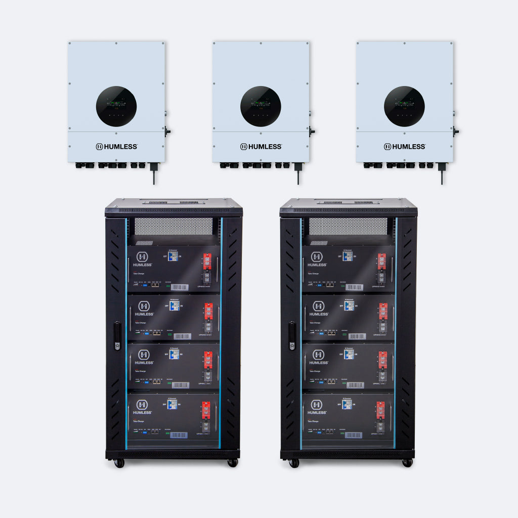 Humless IP65 Rack-mountable Batteries w/ 6kW Universal Inverter - Green Vista Living