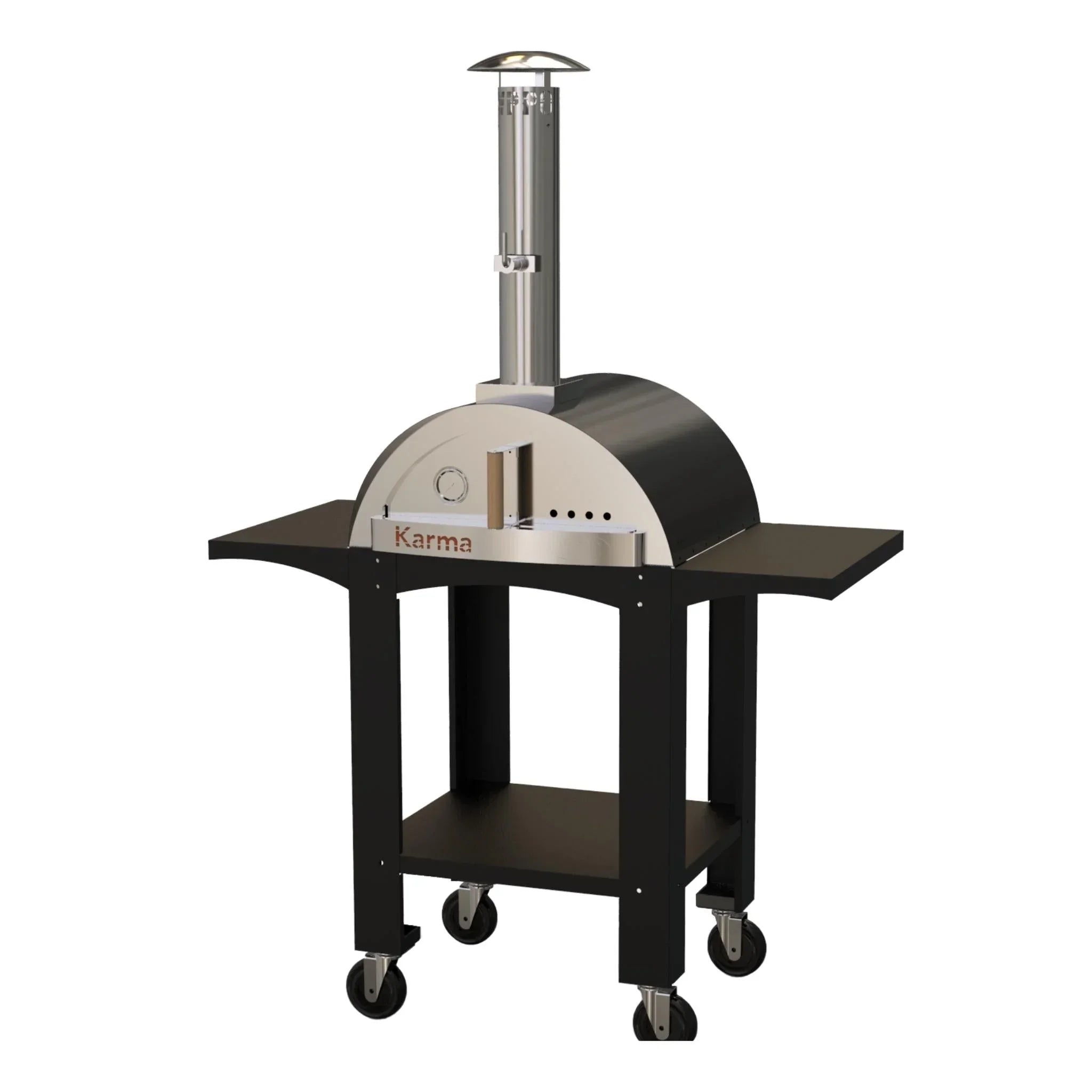 WPPO Karma 25 Colored Wood-Fired Oven With Stand/ Cart - Green Vista Living
