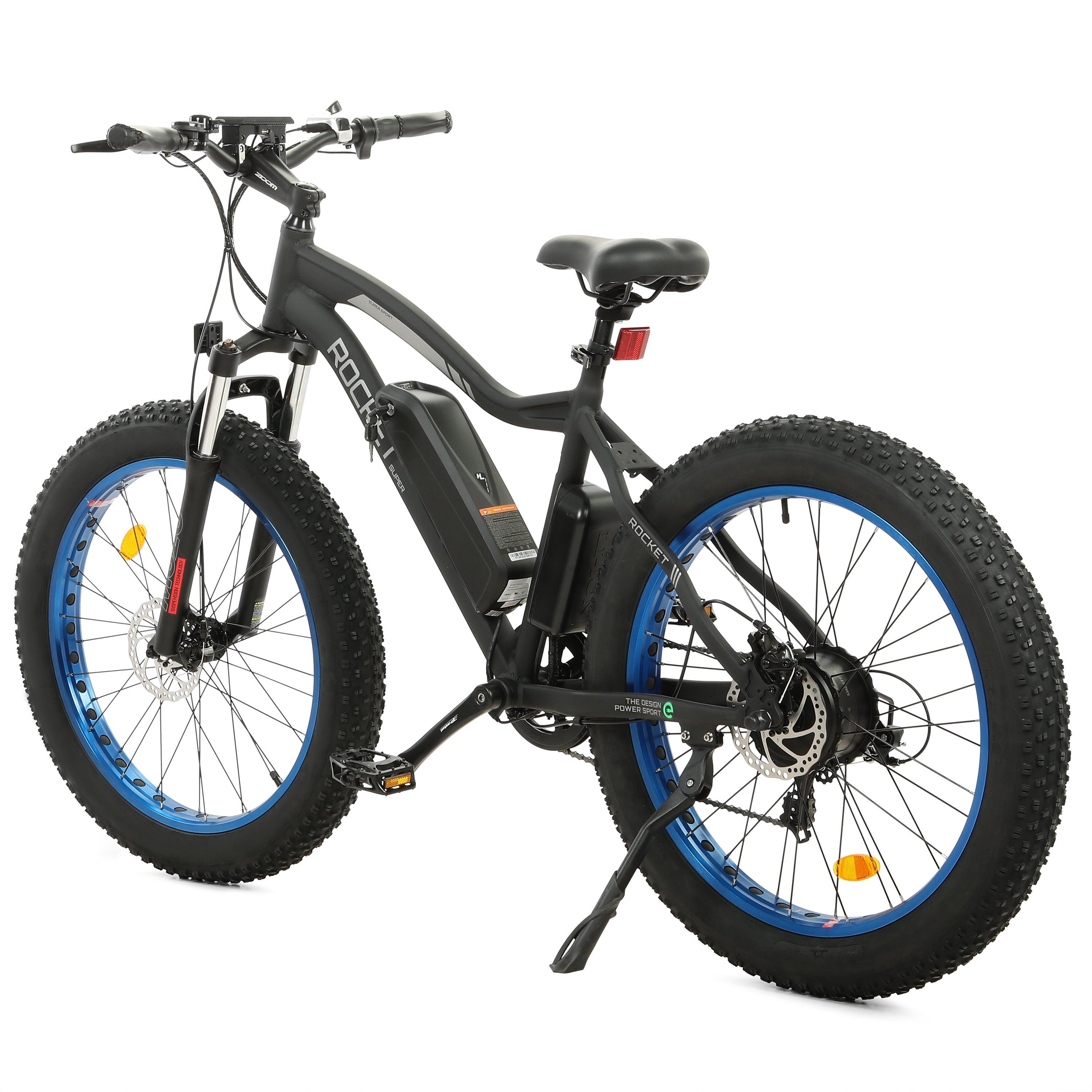 UL Certified-Ecotric Rocket Fat Tire Beach Snow Electric Bike - Blue - Green Vista Living
