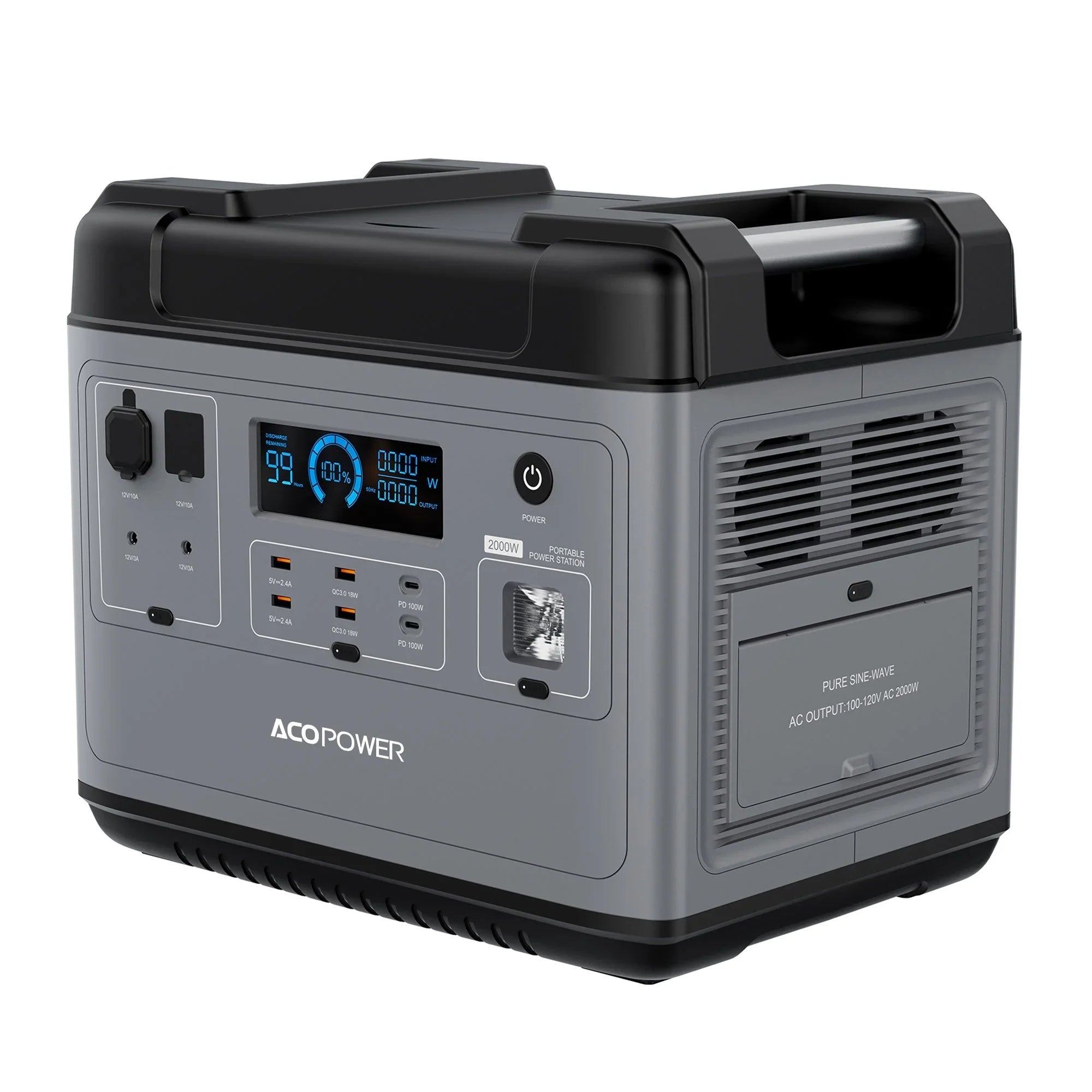 ACOPOWER P2001 Portable Power Station 2000W/2000Wh - Green Vista Living