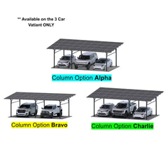 Chiko USA Premier Residential Steel Carport | Black | Solar Pergola | Solar Gazebo - Green Vista Living